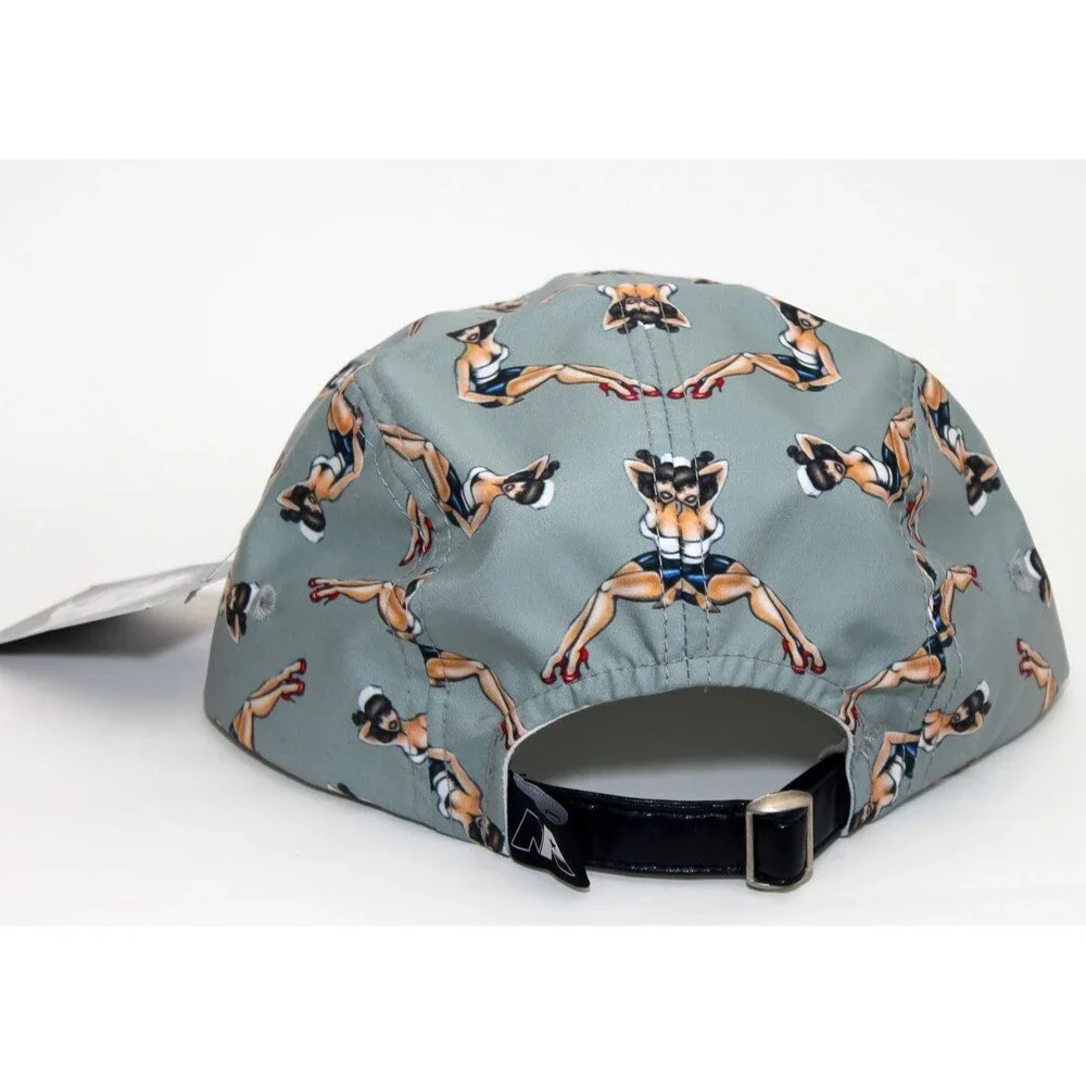 NWT MANHATTAN PROJECT Pinup Sailor Girl Green and Blue Baseball Cap Hat OSFM - Picture 3 of 4
